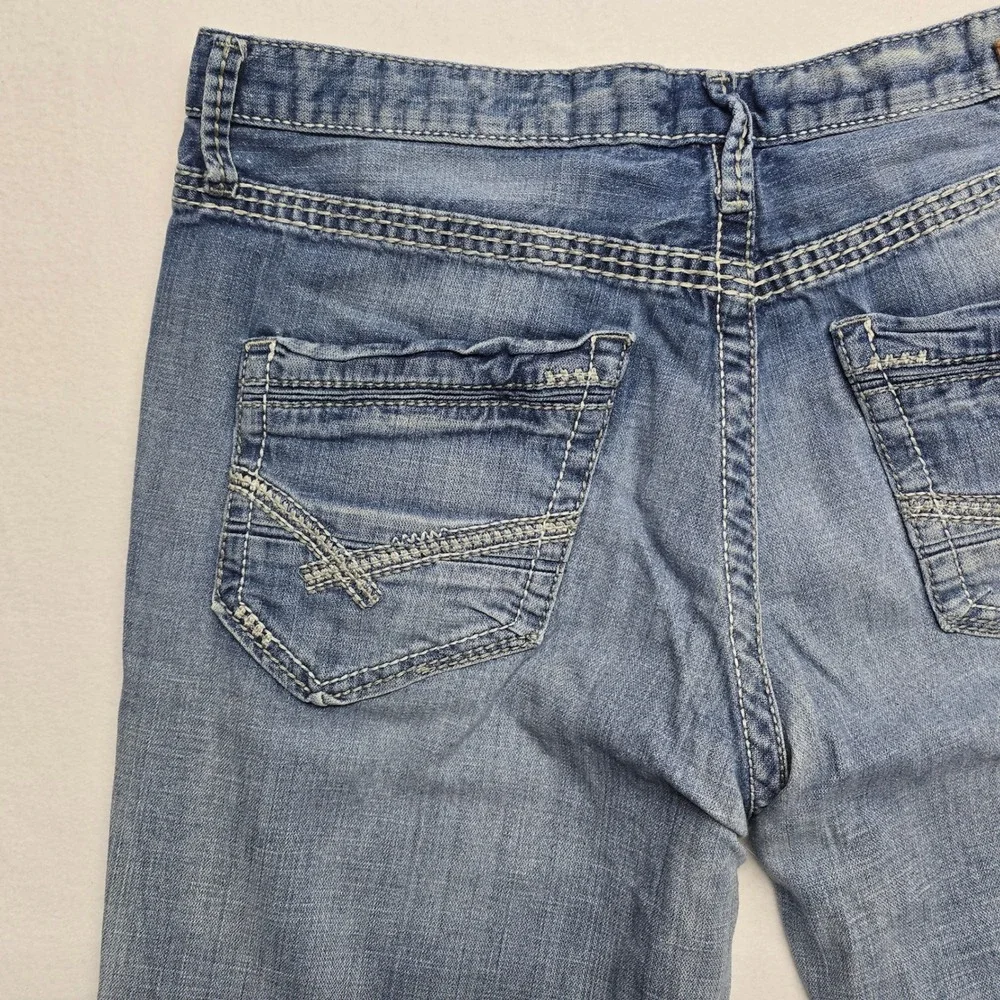 BKE Seth Mens Straight Leg Jeans Medium Wash Blue‎ Denim 36R Stretch